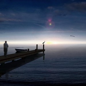 <img src="image.gif" alt="a man standing on a pier" />